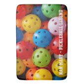  ピクカラフルルボール、カスタム文字 バスマット (正面縦)