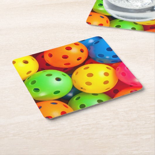 ピクカラフルル スクエアペーパーコースター (アングル)