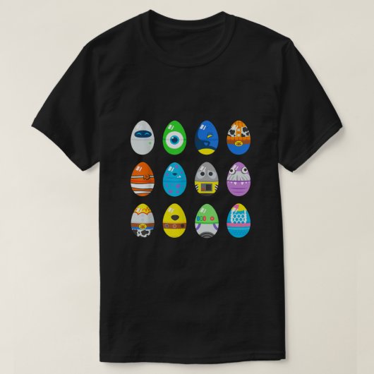 ピクサークラシックキャラクターイースターエッグ Tシャツ (デザイン正面)