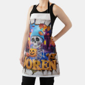 ピクサー描写スタイルハロウィンの3Dお洒落版 エプロン (インサイチュ)
