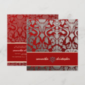 ピクシディジーンズ フローラ ダマスク 招待状 (正面/裏面)