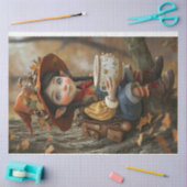 ピクシーオレンジ右向き帽子ティッシュペーパー 薄葉紙 (クラフト)