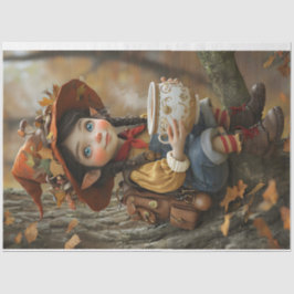 ピクシーオレンジ右向き帽子ティッシュペーパー 薄葉紙