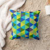 ピクシーディザインの幾何学的な色彩とピーコックカラー クッション (ブランケット)