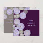 ピクシーディザインズ kikyu / パープル+プラム 招待状 (正面/裏面)