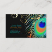 ピクシーデザインのピーコック＋フィリグリーの渦巻き / DIY 背景 名刺 (裏面)