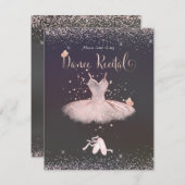 ピクシーデザインズのフラッシュチュチュとバタフライのダンス発表会 招待状 (正面/裏面)