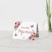 ピクシーパフポップコーン誕生日ビュッフェラベルカード カード (裏面)