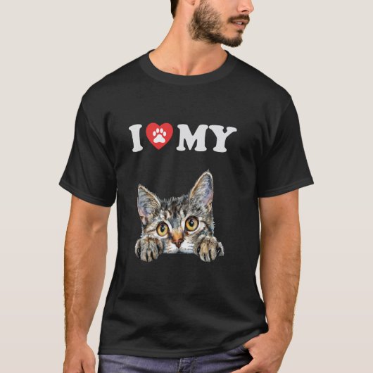ピクシーボブの子猫が大好きなネコ好きママ Tシャツ (正面)