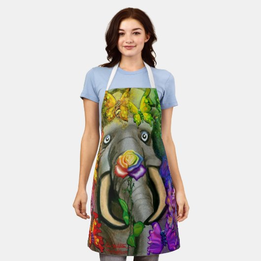 ピクシーレインボーパーティーエプロン エプロン (着用した状態)