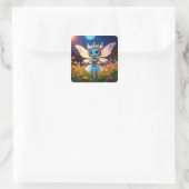 ピクシーロボットバレリーナ踊りインザワイルドフラワーズ スクエアシール (バッグ)