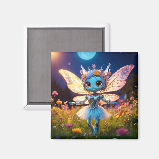 ピクシーロボットバレリーナ踊りインザワイルドフラワーズ マグネット (正面/裏面)