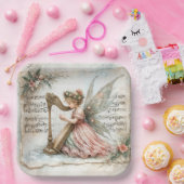 ピクシー遊・フェアリーのハープ ペーパープレート (パーティー)