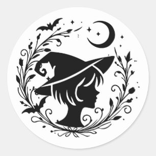ピクシー魔女ウィッカンマジックハロウィン ラウンドシール