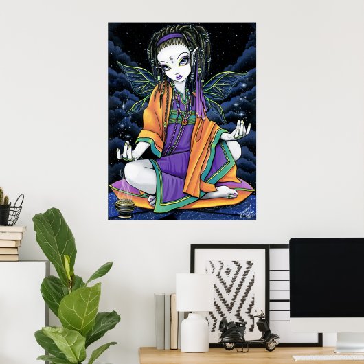 ピクシー・スターダスト天のヒッピー妖精のポスター ポスター (ホームオフィス)