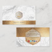 ピクスデジンインペリアルクラウン|大理石フェイク金ゴールド 名刺 (正面/裏面)
