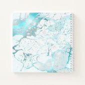 ピクスデジンズアクアブルーマーブルベビーの最初 ノートブック (裏面)