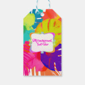 ピクスデジンズバリカイ，熱帯フローラ+葉 ギフトタグ (裏面)