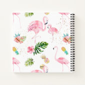 ピクスデジンズピンクフラミンゴスベビー初 ノートブック (裏面)