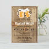 ピクセおもしろいルビアーズ&ウッドバチュラーパーティカード 招待状 (スタンド正面)