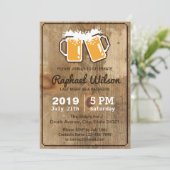 ピクセクールルビアーズ&デッキウッドバチュラーパーティカード 招待状 (スタンド正面)