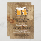 ピクセクールルビール&ウッドバチュラーパーティ招待状 招待状 (正面/裏面)