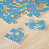 ピクセトリップ(幻覚体験)のようなルファンキー化ポリジェンダープライドフラグ ジグソーパズル (側面)