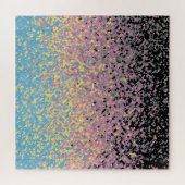 ピクセトリップ(幻覚体験)のようなルファンキー化ポリジェンダープライドフラグ ジグソーパズル (横)