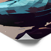 ピクセモダンルカラフル仏 ポスター (角)