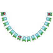 ピクセルきのこの誕生日の旗布の旗 バンティングフラッグ (全)