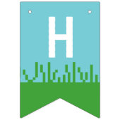 ピクセルきのこの誕生日の旗布の旗 バンティングフラッグ (第2の旗)