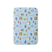 ピクセルのシーアートパターン バスマット (正面縦)