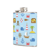 ピクセルのシーアートパターン フラスク (左)