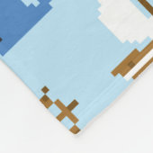 ピクセルのシーアートパターン フリースブランケット (角)