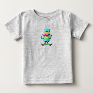 ピクセルのパイナップル ベビーTシャツ