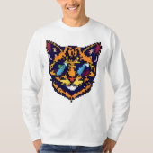 ピクセルのベンガル猫 Tシャツ (正面)