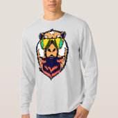 ピクセルの寒さ:キャピクールバラ Tシャツ (正面)