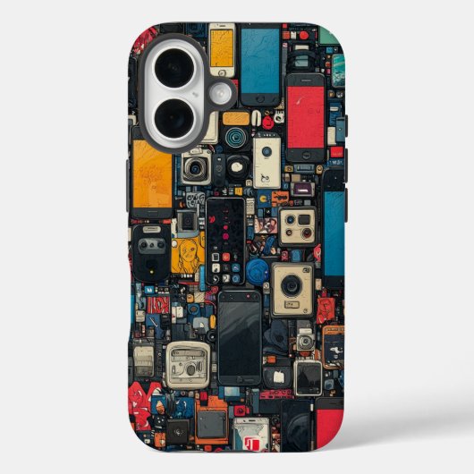 ピクセルの干渉ユニークArt Phoneケース Case-Mate iPhoneケース (裏面)