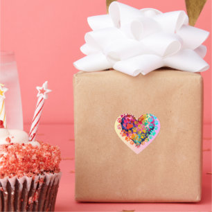 ピクセルの愛：ハッピーサンバレンタインデー ハートシール