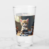 ピクセルの手：ゲーマーの子猫のアクション" タンブラーグラス (裏面)