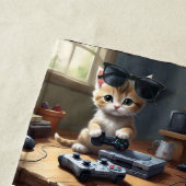 ピクセルの手：ゲーマーの子猫のアクション" ビーチタオル (インサイチュ)