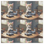 ピクセルの手：ゲーマーの子猫のアクション" ファブリック (見本)