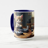 ピクセルの手:ゲーマーの子猫のアクション" マグカップ (正面左)