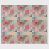 ピクセルの折り返し紙 ラッピングペーパー (フラット)