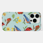 ピクセルの鳥と花 Case-Mate iPhoneケース (裏面 (横))