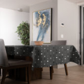 ピクセルよくはしゃぐチェックの黒いグレーのパターン テーブルクロス