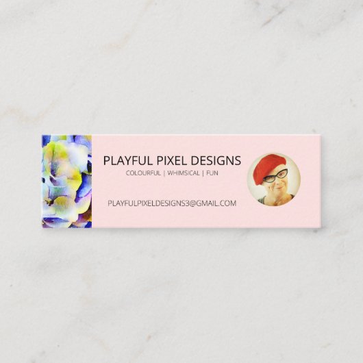 ピクセルよくはしゃぐデザイン名刺 スキニー名刺 (正面)