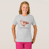 ピクセルアヒル、モダンピクセルアート Tシャツ (正面フル)