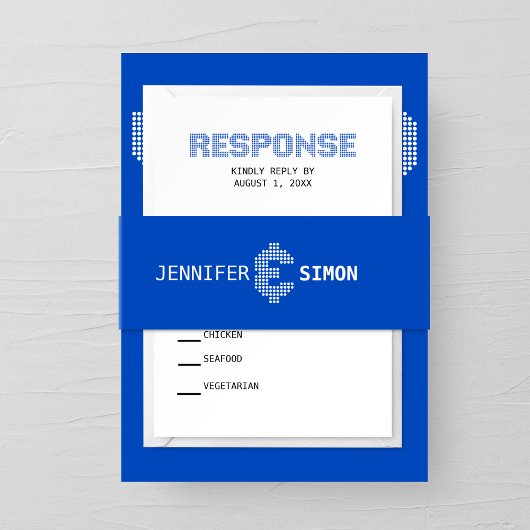 ピクセルアンパサンド結婚式招待状 招待状ベリーバンド