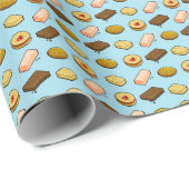 ピクセルアートおいしいクッキービスケットパターン ラッピングペーパー (ロールコーナー)
